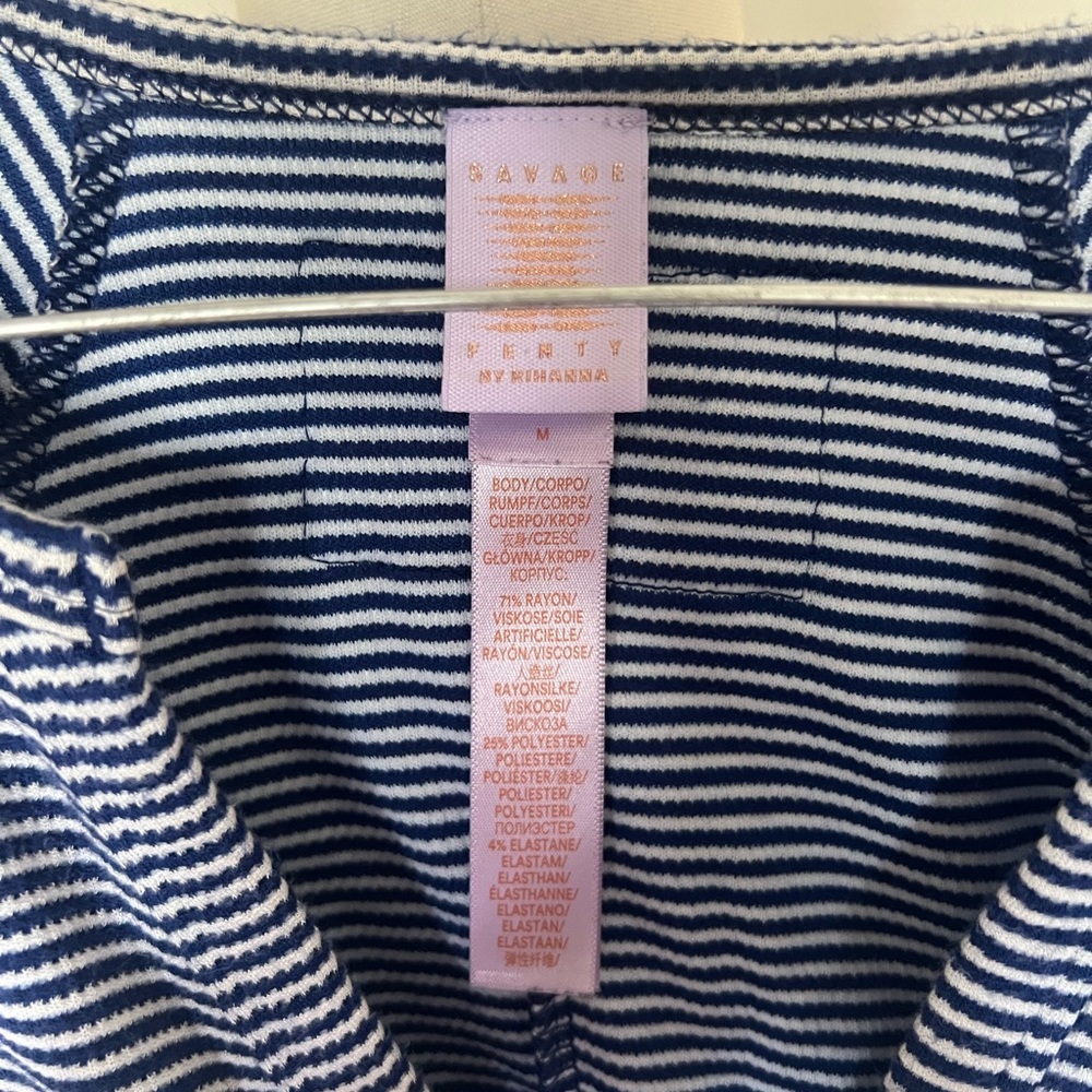 Savage X Fenty Blue Striped Pajama Set - Picture 7 of 10